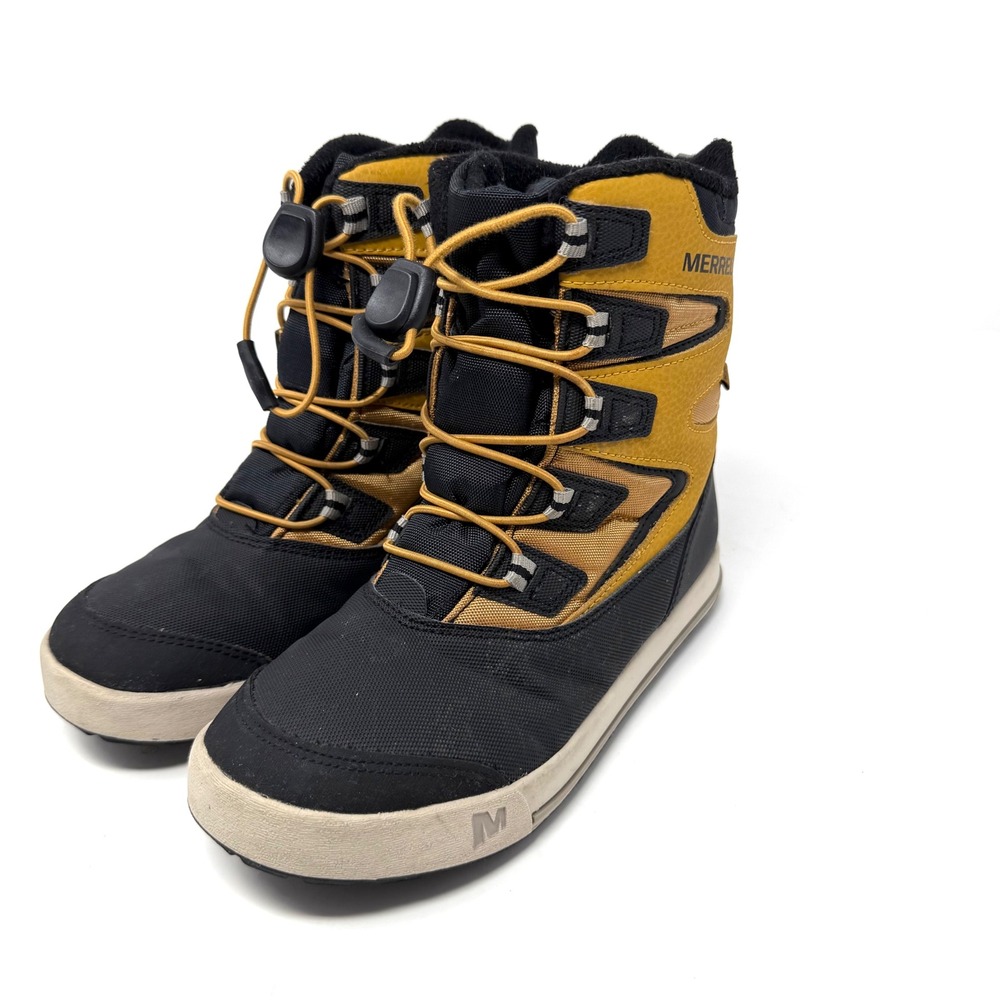 Merrell Kids Snow Ridge Waterproof Insulated Winter Boots Yellow‎ Black Size 3Y